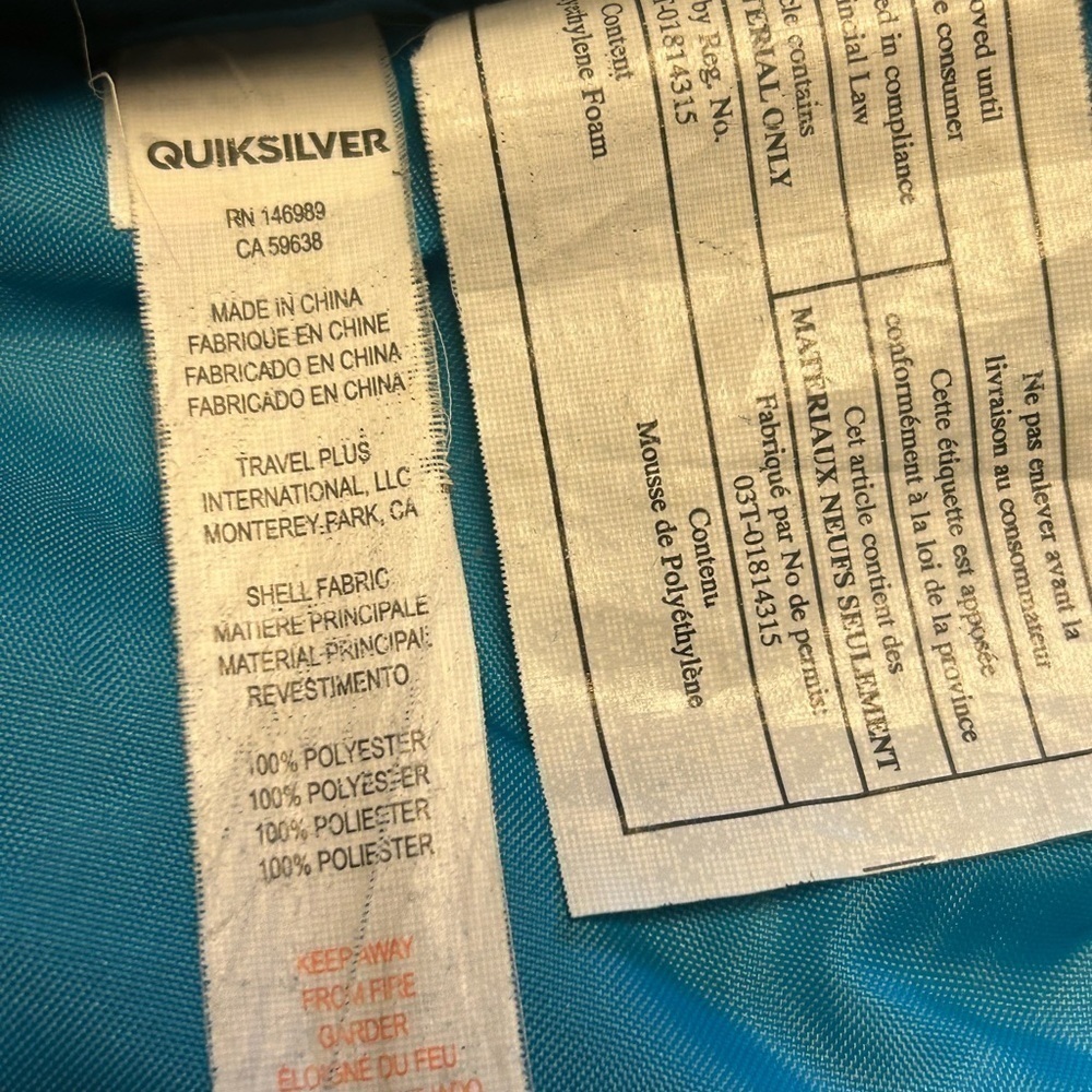 Quicksilver Medium Size Black Backpack - image 7